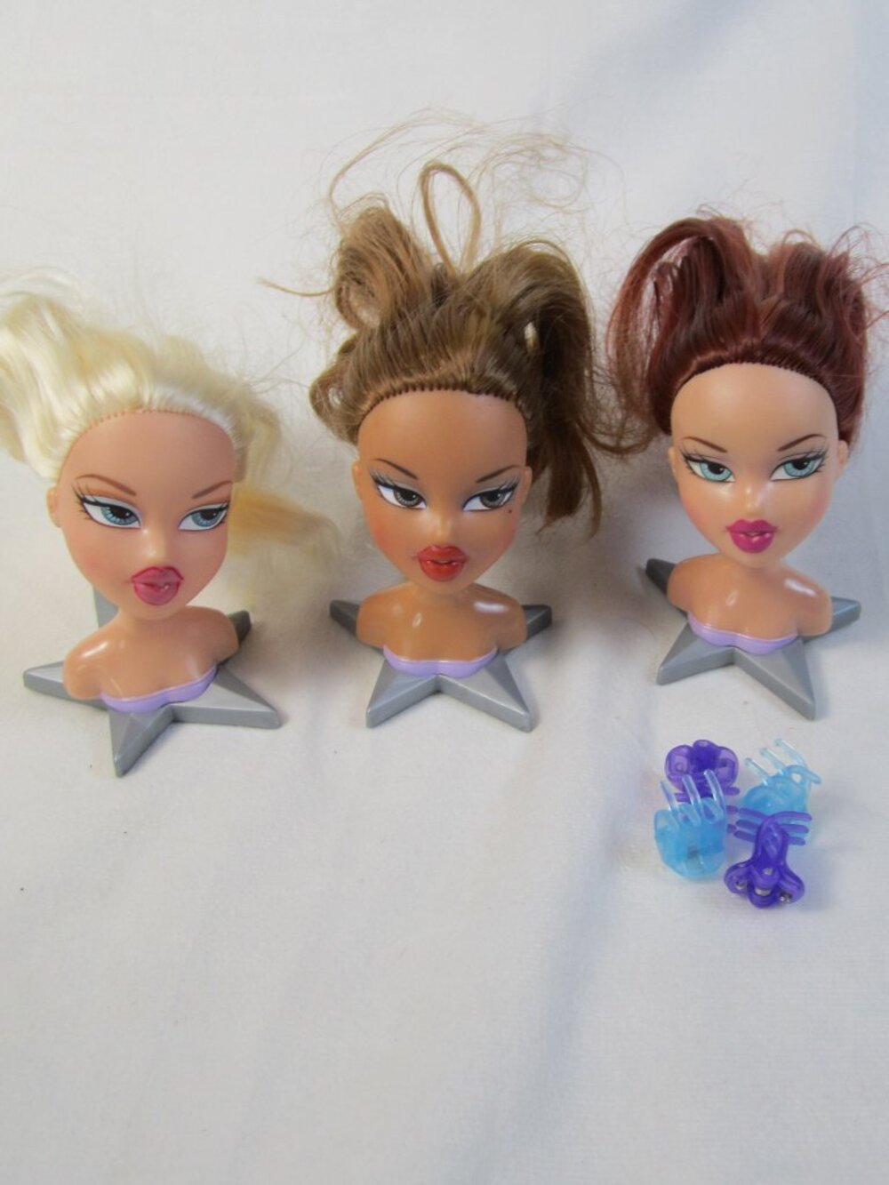 Lot of 3 Bratz Head Gamez 2001 Fashion Heads